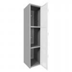 Locker metálico dual grande - 3 puertas blanco